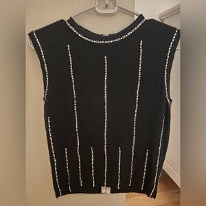 Chanel Sleeveless Top with Silver Beading